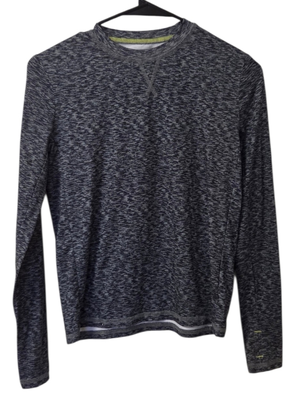 Cuddl Duds Gray Boys Spacedye Long Sleeve Top Size L